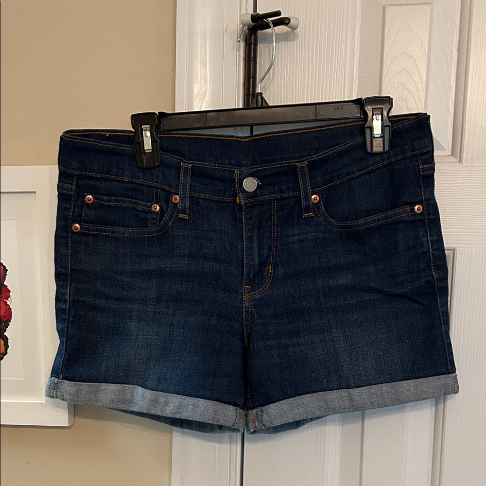 Levi's Dark Blue Jean Shorts